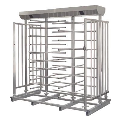 Torniquete Doble de Cuerpo Completo / Acero Inoxidable 304 / 25 Personas/min / 110 VAC / Apertura Automática en Emergencias