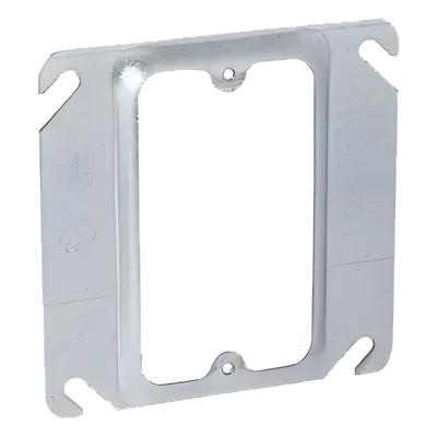 Sobretapa Cuadrada / Acero Galvanizado / 4 in x 4 in / Capacidad 1.5 cu. in. / UL Listed / Montaje Tipo Anillo