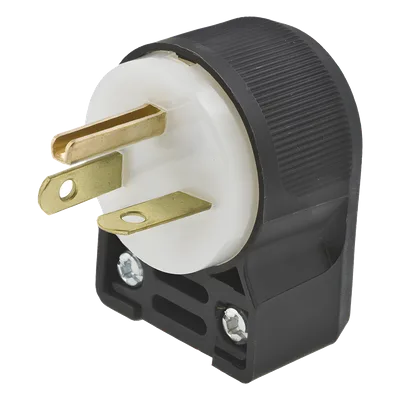 Clavija de Entrada Recta / 20 A / 250 V CA / 2 Polos 3 Hilos / NEMA 6-20P / Grado Comercial-Industrial / 0.15 lb / 2.11 x 1.53 x 1.22 in