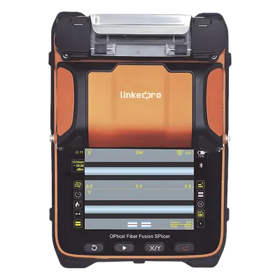 Fusionadora de Fibra Óptica / 6 Motores / Alineación por Núcleo / Empalme 5 s / Pantalla 5 Pulgadas / OPM + VFL Integrados