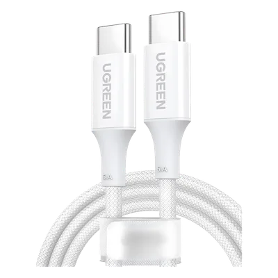 Cable USB-C a USB-C | 2 Metros | Potencia de Carga 100W | 20V 5A | PD3.0 | QC4.0/3.0/2.0 | FPC | AFC | 480 Mbps | Chip E-Market | Compatible con IPhone 15 | Carcasa de Aluminio | Nylon Trenzado.