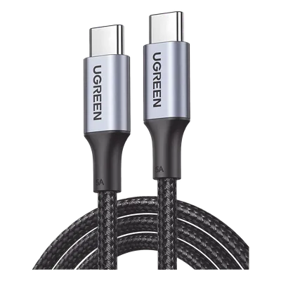 Cable USB-C a USB-C / Carga Rápida 100W / Transferencia 480 Mbps / Nylon Trenzado 3 m (9.8 ft) / Aluminio