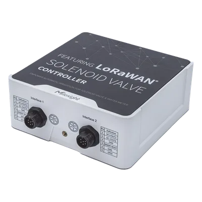 Controlador IoT LoRaWAN / 2 Salidas CC para Válvulas Solenoides / 2 Entradas por Pulsos / IP67 / 16 Eventos de Riego