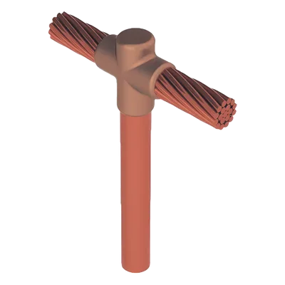 Molde para soldadura exotérmica / Conexión T / Varilla 5/8 in (15.9 mm) / Cable 2/0 AWG / Conductores perpendiculares