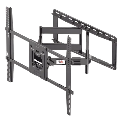 Soporte de Pared Articulado / Pantallas 75" a 110" / VESA 400x400 a 800x600 mm / Carga 90.9 kg (200 lbs) / Extensión 7.2 a 70 cm / Rotación 45° / Inclinación +10° a -5°