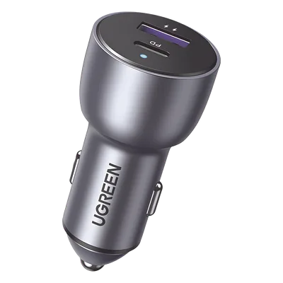 Cargador de Auto / 42.5W / USB-A + USB-C / PD3.0 + QC3.0 / 12-24 VCD / Aluminio