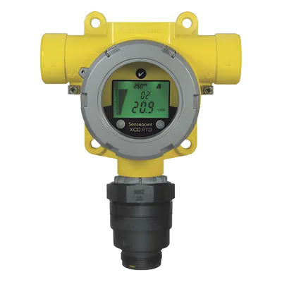 Detector de gas remoto / Hidrógeno (H2) 0-1,000 ppm / Sensor hasta 30 m (100 pies) / Salida 4-20 mA / Pantalla semáforo tricolor / Clase I, Div. 2