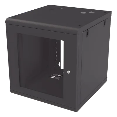 Gabinete de Pared 12U / 635 mm Profundidad (2.08 ft) / Acero Reforzado Calibre 18 / Puerta Cristal Templado / Capacidad 100 kg