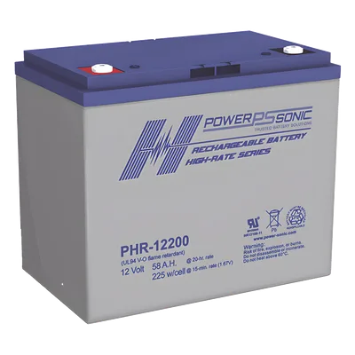 Batería de Respaldo / 12V / 58Ah / AGM-VRLA / Terminales M6 / Certificación UL