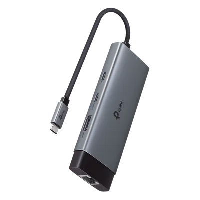 Adaptador HUB / 6 en 1 / USB-C / HDMI 4K@60Hz / Ethernet Gigabit / 100W PD / 4.65 x 1.69 x 0.56 in