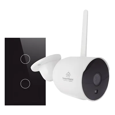 Kit Domótica WiFi / 1 Cámara + 1 Apagador Triple / 2.4 GHz / 800W por Circuito / 100V-250V