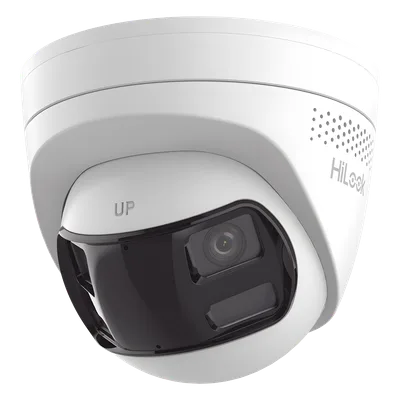 Cámara Turret IP / 8 Megapixel / Panorámica 180° / Dual Light 30 m (98.4 ft) / PoE / Audio Bidireccional / IP67