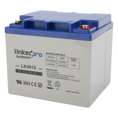 Batería de Respaldo AGM-VRLA / 12 V / 40 Ah / Terminales T2 / Vida Útil 5 Años / Certificación UL / Libre de Mantenimiento