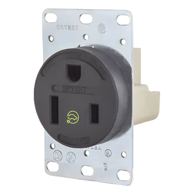 Receptáculo Individual / 50 A / 250 V / 2 Polos 3 Hilos / NEMA 6-50R / Grado Industrial