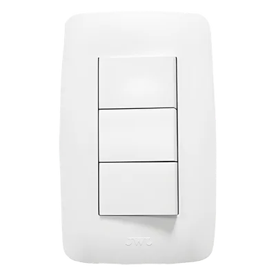 Apagador Triple Tipo Escalera / 127 V~ 60 Hz / 10 A / 4.6 x 3.1 x 1.2 in