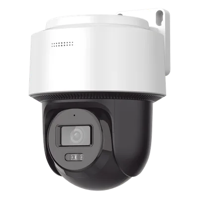 Cámara Domo PT IP / 4 Megapixel / Lente 4 mm / Dual Light 30 m (98.4 ft) / Autoseguimiento Humanos / PoE+ / Audio Bidireccional / IP66