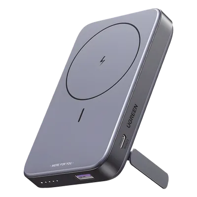 Power Bank MagSafe de 10000mAh NEXODE | 20W | 1 USB-C | 1 USB-A | Carga Rápida bidireccional | Soporta modo Standby | Soporte Plegable |  Ultra Delgado | Ultra ligero | Compatible con iPhone 15/14/13/