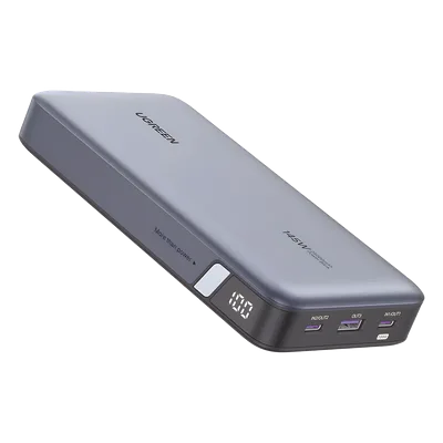 Power Bank / 25000mAh / 145W Max. / 3 Puertos USB / PD 3.0 / QC 3.0 / Pantalla Inteligente / Carcasa Ignífuga