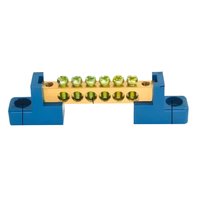 Terminal de Cableado Tipo Puente / 6 Orificios / 80 A / 750 V CA / 16 mm² / PP Retardante a la Flama / Tornillos M5