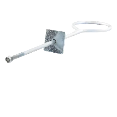 Ancla de Losa o Pared / Ajustable 63-65 cm / Argolla 13 cm / Galvanizado Electrolítico / Torre hasta 30 m (98.4 ft)