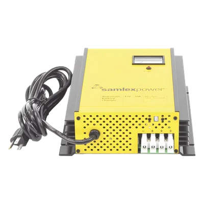 Cargador de Baterías de Plomo Ácido / 12 V / 30 A / Bancos 250 a 350 Ah / Operación Automática / Fuente con Respaldo DC