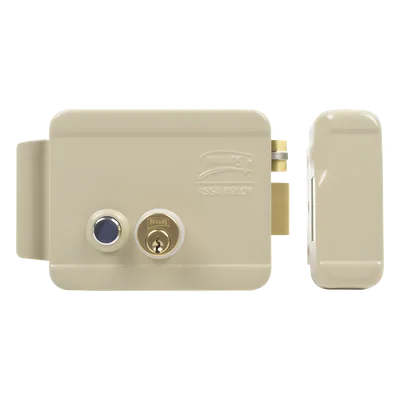 Cerradura Eléctrica / Doble Cerrojo / 12 VCC/VCA / 4 A Máx. / Botón Integrado / Exterior / Derecha