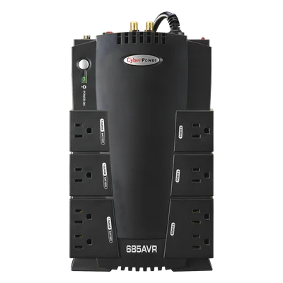 UPS de 685 VA/390 W, Topología Línea Interactiva, Entrada 120 Vca NEMA 5-15P, Tipo Gabinete Compacto, Con 8 Tomas NEMA 5-15R