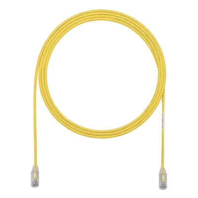 Cable de Parcheo Cat6 / UTP 28AWG / 3.8 mm Diámetro / 0.91 m (3 Pies) / Amarillo / CM-LSZH / PoE BT