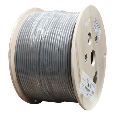 Bobina de Cable Blindado F/UTP / Cat6A / 4 Pares / 10GBase-T / CM / 305 m (1000 pies) / Gris