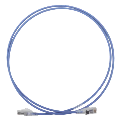 Patch Cord / Cat6 UTP / CM/LS0H / 1.52 m (5 ft) / 28AWG Diámetro Reducido / Azul