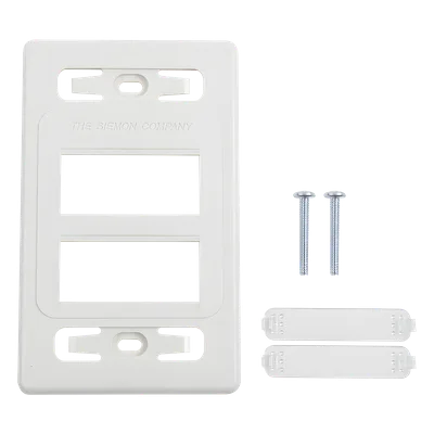 Placa de pared modular MAX, de 6 salidas, color blanco, versión bulk (Sin Empaque Individual)