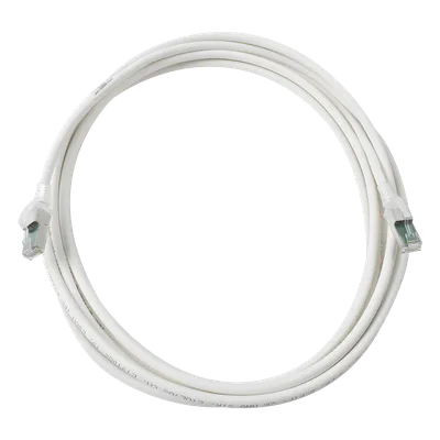 Patch Cord Cat6A S/FTP / 4.57 m (15 ft) / Blindaje 360° / CM/LS0H / 26 AWG / Ultra Delgado / Blanco