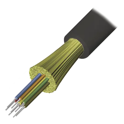 Cable de Fibra Óptica / 4 Hilos / Monomodo OS2 / Tight Buffer 900μm / Plenum OFNP / Interior-Exterior / 1 Metro (3.28 Pies)