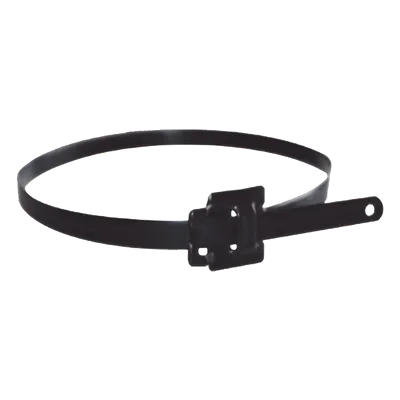 Cincho de acero inoxidable reusable / 9.5mm ancho / 457mm largo / 50 piezas / 42.25 kg carga máxima / 15 pies equivalente