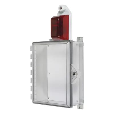 Gabinete de Policarbonato / Sirena 85-100 dB / Estrobo Temporizado / Cerradura 32 Tonos / Alimentación Dual / NEMA 4X
