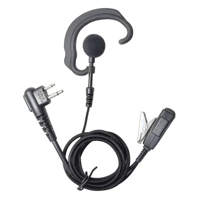 Micrófono de Solapa con Audífono / Cable Kevlar Trenzado / PTT Integrado / Gancho Ergonómico / Compatibilidad 20+ Radios Motorola