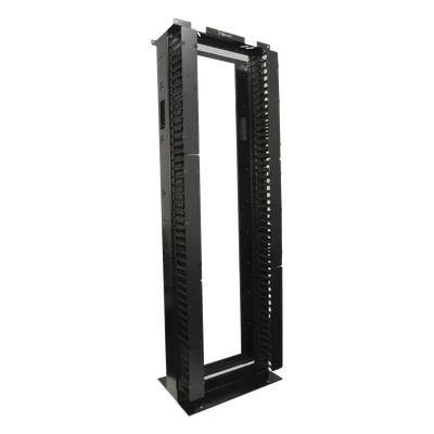 Rack de Aluminio / 45U / 7 ft (2.1 m) x 19 in / Gestión 190 Cables Cat6 / Organizadores Verticales con Puertas / Diseño Apilable