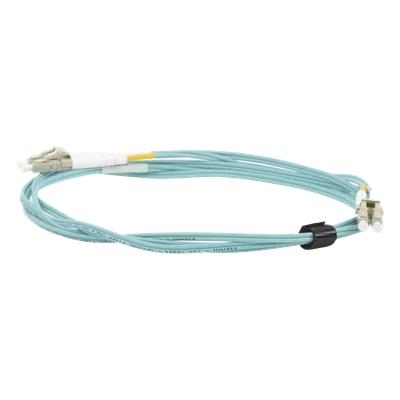Jumper de Fibra Óptica / Multimodo 50/125 OM3 / LC-LC Duplex / OFNR / Aqua / 2 m (6.56 ft)