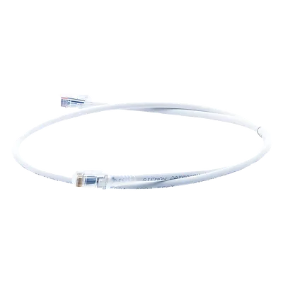 Patch Cord Modular Cat6 UTP / CM-LS0H / 0.91m (3 Pies) / 26AWG / 5.3mm OD / Blanco / Bulk