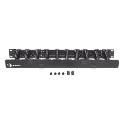 Organizador de Cable Horizontal / 19in Rack / 4in (0.33ft) Profundidad / 1UR / Puerta Doble Bisagra