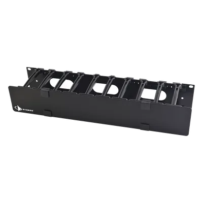 Organizador de Cable Horizontal / Rack 19in / 2UR / 4in Profundidad / 10cm / Alta Densidad