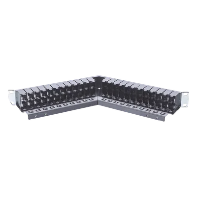 Patch Panel / 48 Puertos / Blindado / Modular / Angulado / 1UR / Alta Densidad