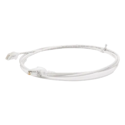 Patch Cord Cat6 UTP / CM/LS0H / 28AWG / 1.5m (5ft) / Blanco / Diámetro Reducido / Bulk