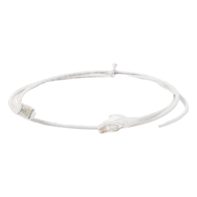 Patch Cord Cat6 UTP / CM/LS0H / 28AWG / 1.5m (5ft) / Blanco / Diámetro Reducido / Bulk