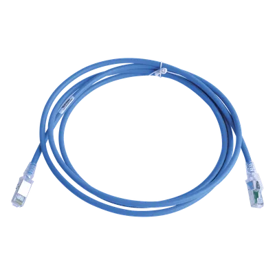 Patch Cord Cat6A S/FTP / 7 Pies (2.13 m) / CM/LS0H / Blindaje 360° / UL2043 / Alta Densidad