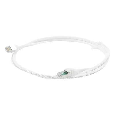 Patch Cord Cat6A S/FTP / 1.5m (5ft) / Blindado 360° / CM/LS0H / Alta Densidad / Blanco
