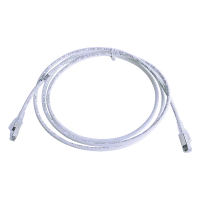 Patch Cord Cat6A S/FTP / 2.13 m (7 ft) / CM/LS0H / Blindaje S/FTP / PCB Interno / UL2043 / Blanco