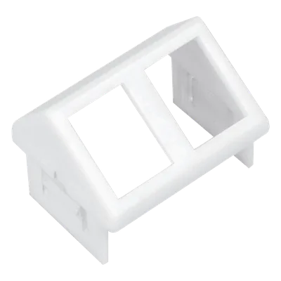 Adaptador de Placa de Pared / 2 Salidas / Angulado / Compatibilidad TERA y UTP MAX / Blanco