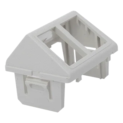 Adaptador de Placa de Pared / 2 Salidas / Angulado / Compatibilidad TERA y UTP MAX / Blanco