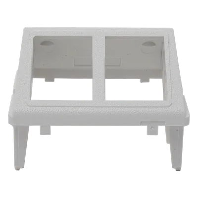 Adaptador de Placa de Pared / 2 Salidas / Angulado / Compatibilidad TERA y UTP MAX / Blanco